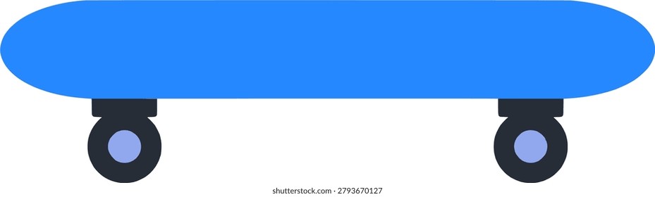 Longboard vector illustration isolated on white background.