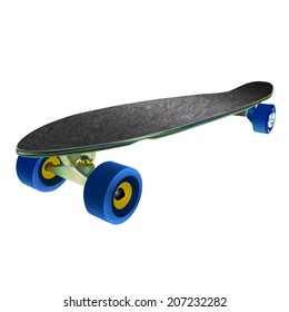 Longboard vector isolated on white background.