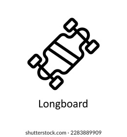 Vector de palangrero   iconos de esquema. Material gráfico simple