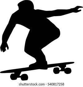 Longboarder silhouette