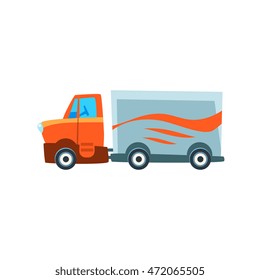 Long-Distance Cargo Truck Toy Cute Car Icon