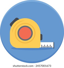 longer flexible ruler with thumb lock concept, Levelock measuring tap vector icon design, Labor Day Symbol, 1st of May Sign,  International Workers Day stock illustration
