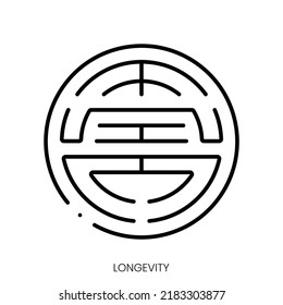 longevity icon. Linear style sign isolated on white background. Vector illustration