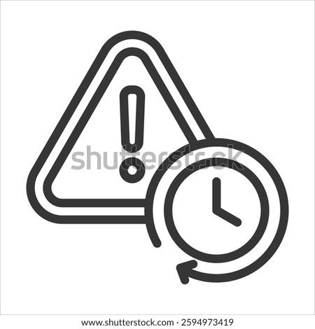 Longevity Risk Outline Icon Vector Illustration