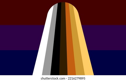 Fetische Fetische Flag Vektorgrafik. LGBTQ+-Community-Symbol. Lange Haar Liebhaber Fetisch.