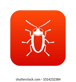 Longhorn beetle grammoptera icon digital red for any design isolated on white vector illustration