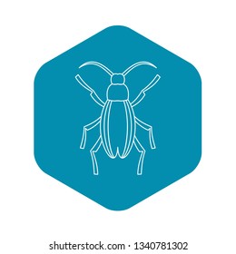 Longhorn beetle grammoptera icon. Outline illustration of longhorn beetle grammoptera vector icon for web