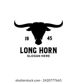 Longhorn bull simple logo design