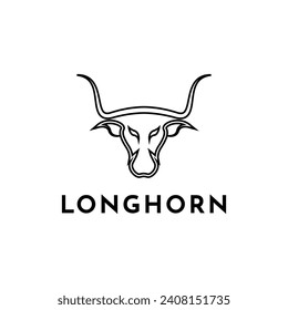 Longhorn logo design idea vector template