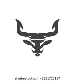 Longhorn Logo, Texas Bull West Country Old Vintage Design Illustration