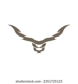 Longhorn Logo, Texas Bull West Country Old Vintage Design Illustration