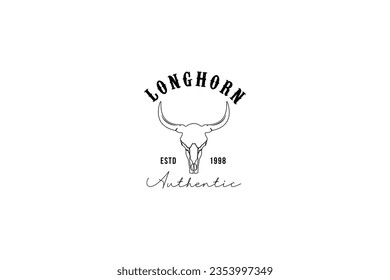 Longhorn logo vector icon illustration