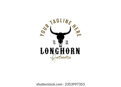 Longhorn logo vector icon illustration