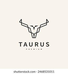 Longhorn taurus icon logo design illustration 2