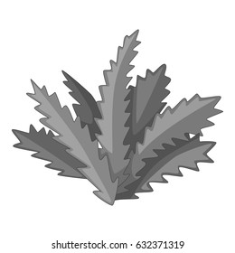 Longifolia cactus icon in monochrome style isolated on white background vector illustration