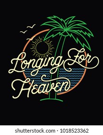 Liegen für Himmel.Retro Stil Sommer tee-Vektordesign