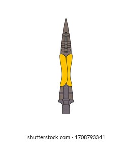 longinos lanza es el arma con la que mataron a jesus christ según la religión cristiana, ilustración para el diseño web y móvil.