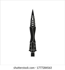 longinos spear is the weapon with which they killed jesus christ according to the christian religion, illustration for web and mobile design.