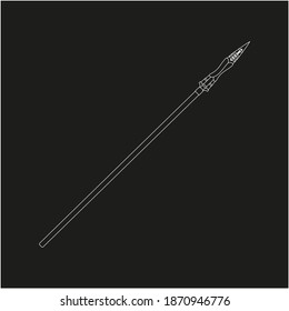 longinos spear is the weapon with which they killed jesus christ according to the christian religion, illustration for web and mobile design.