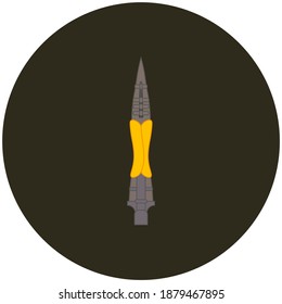 longinos spear is the weapon with which they killed jesus christ according to the christian religion, illustration for web and mobile design.