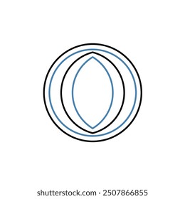 longitude concept line icon. Simple element illustration. longitude concept outline symbol design.