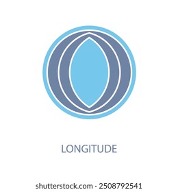 Icono de línea de concepto de longitud. Ilustración de elemento simple. diseño de símbolo de contorno de concepto de longitud.