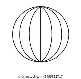 longitude and latitude icon vector. World, Web, Website, Homepage icon vector illustration. Passport and travel monoline