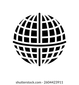 longitude and latitude lines glyph icon vector. longitude and latitude lines sign. isolated symbol illustration