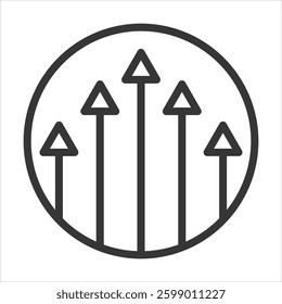 Longitude Outline Icon Vector Illustration
