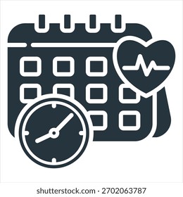 Icono de glifo longitudinal Ilustración vectorial