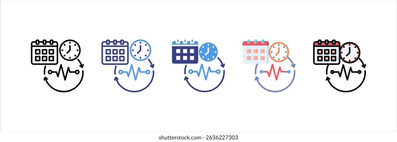 Longitudinal Multi Style Icon Set