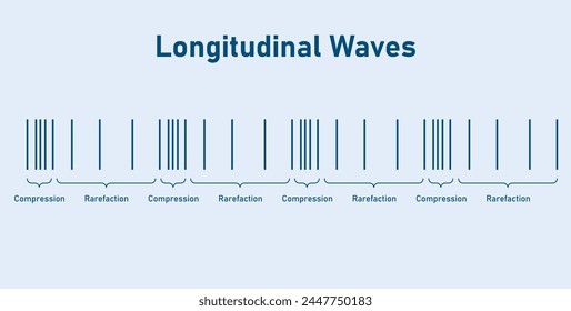 Longitudinal waves. Compression and rarefaction.