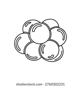 Longkong outline vector flat illustration design