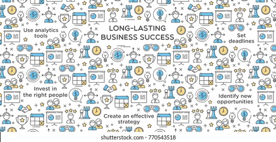 Long-Lasting Business Success Vector Illustration
