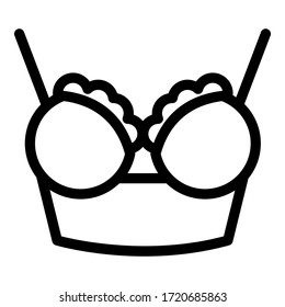 Longline bra icon. Outline longline bra vector icon for web design isolated on white background