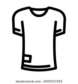 longline tee streetwear cloth fashion line icon vector. longline tee streetwear cloth fashion sign. isolated contour symbol black illustration