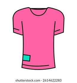 longline tee streetwear cloth fashion line icon vector. longline tee streetwear cloth fashion sign. isolated symbol illustration