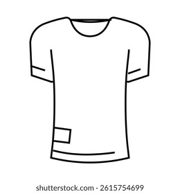 longline tee streetwear cloth fashion line icon vector. longline tee streetwear cloth fashion sign. isolated contour symbol black illustration