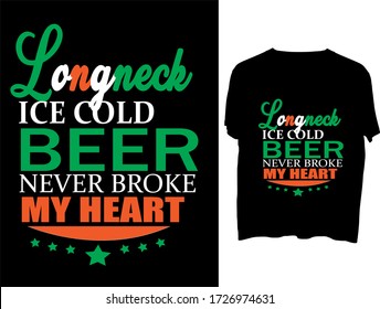 plantilla de tipografía de tipografía de la camiseta de mi corazón con hielo de cuello largo.
