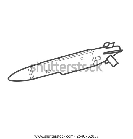 Long-range air-based cruise missile, side view of the icon.