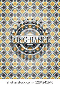 Long-range arabic badge. Arabesque decoration.