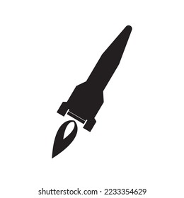 long-range missile icon vector illustration simple design