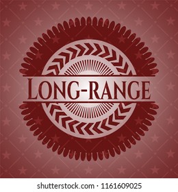 Long-range realistic red emblem