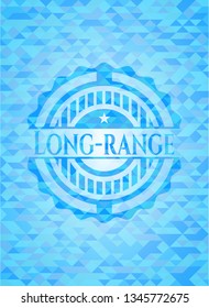 Long-range realistic sky blue mosaic emblem