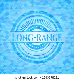 Long-range sky blue mosaic emblem