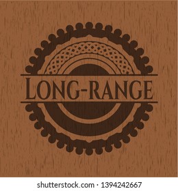 Long-range wood emblem. Retro. Vector Illustration.