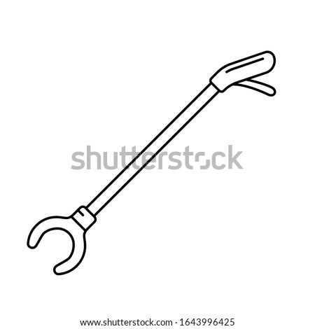 Similar – Image, Stock Photo Person with Grabber Reacher Tool
