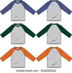 longsleeve for boy vector template for design