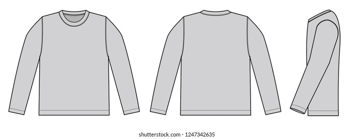 Longsleeve t-shirt illustration (gray) 