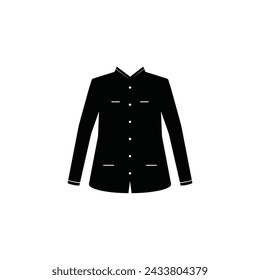 Langarm Kleidung Icon Vektor Illustration Logo Design